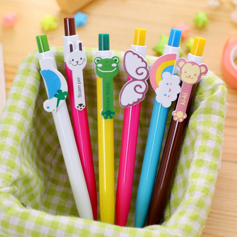

20pcs Creative Cute Cartoon Colorful Rainbow Ballpoint Pen Student Candy-colored Oily Ballpoint Pen Wholesale Back To School