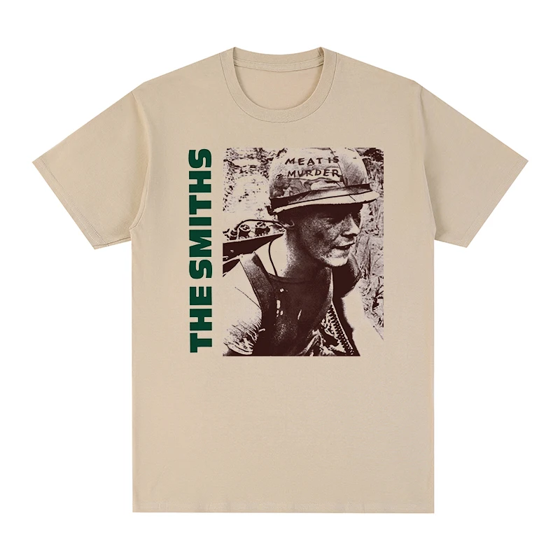 

2023 The Smiths Meat Is Murder Morrissey Marr 1985 Punk Rock Band vintage T-shirt Cotton Men Fashion New Short Sleeve Tops