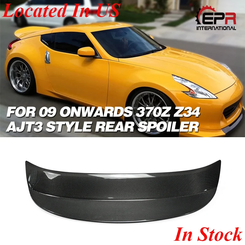 

(Ship From US)For Nissan 09 Onwards 370Z Z34 AJT3 Style Carbon Fiber Rear Spoiler Trunk Wing Glossy Finish Racing Tuning Kit