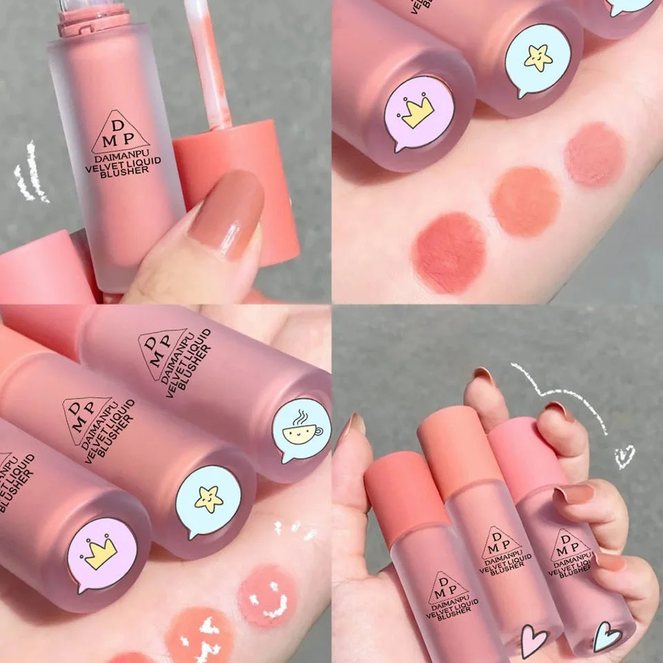 

Face Liquid Blusher Pink Peach Blush Long-lasting Nude Matte Natural Cheek Eyeshadow Contour Brightens Brown Makeup Cosmetics