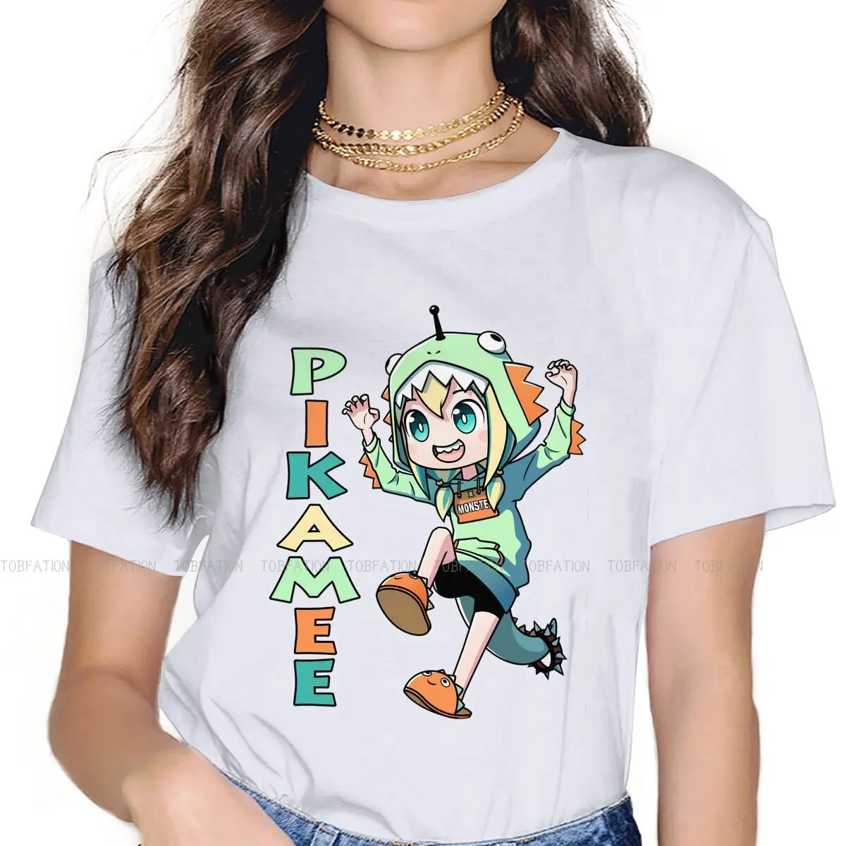 

Scary Women Clothing Pikamee Graphic Female Tshirts Vintage Graphic Tops Tee Kawaii Girls Streetwear