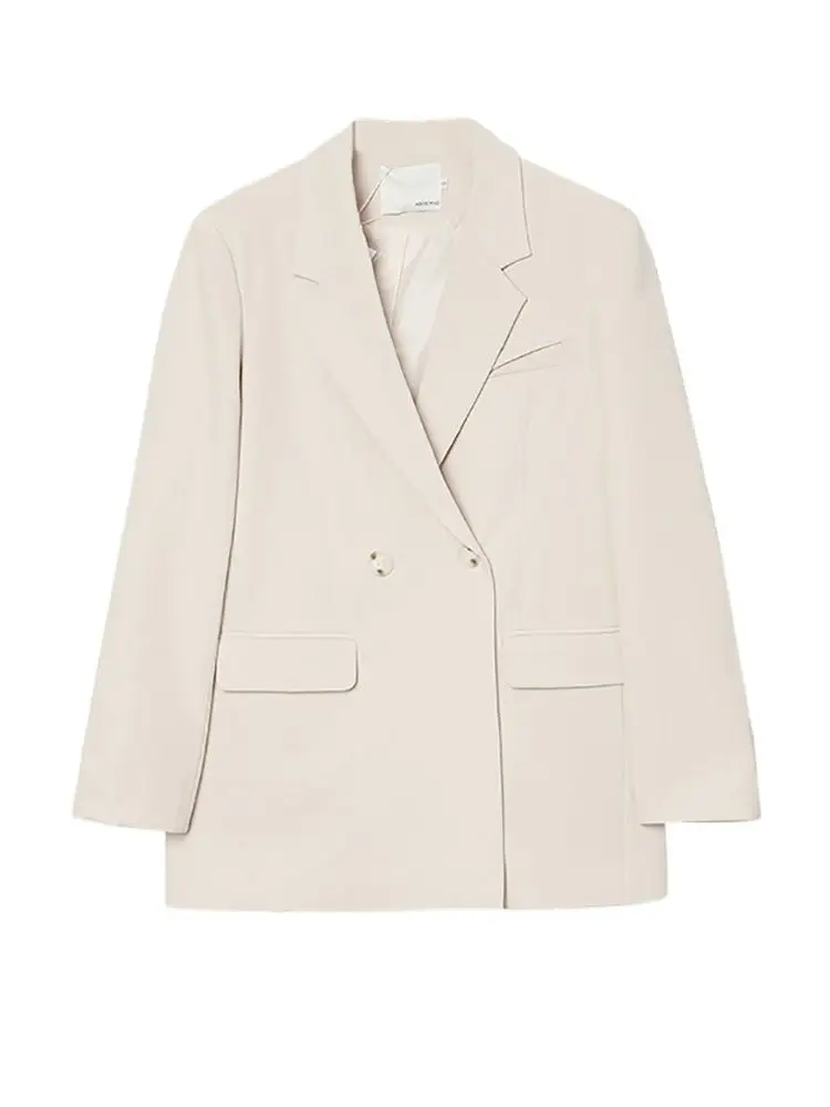 

Woman 2022 Loose Double-breasted Blazer Suit Collar Button Solid Color Suit women's Jackets Suits Jacket Party Formal Wear