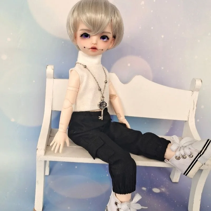 

30CM Full Set BJD Doll 1/6 Handmade Movable Joint Dolls Changeable Color Short Wig Blue Green Eyes Smile Boy Great Birthday Gift