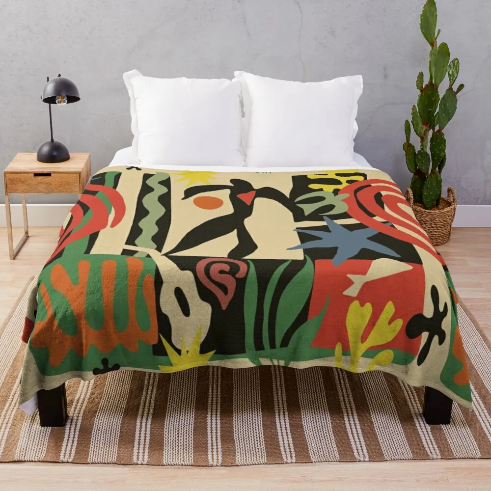 

Inspired by Matisse (Vintage) Throw Blanket Fluffy Blankets Large