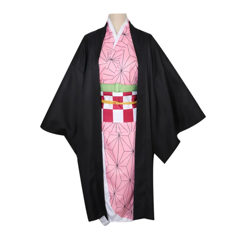 Anime Demon Slayer Kimetsu no Yaiba Cosplay Costume Nezuko Kamado Kimono Uniform Halloween Carnival clothes Kisatsutai