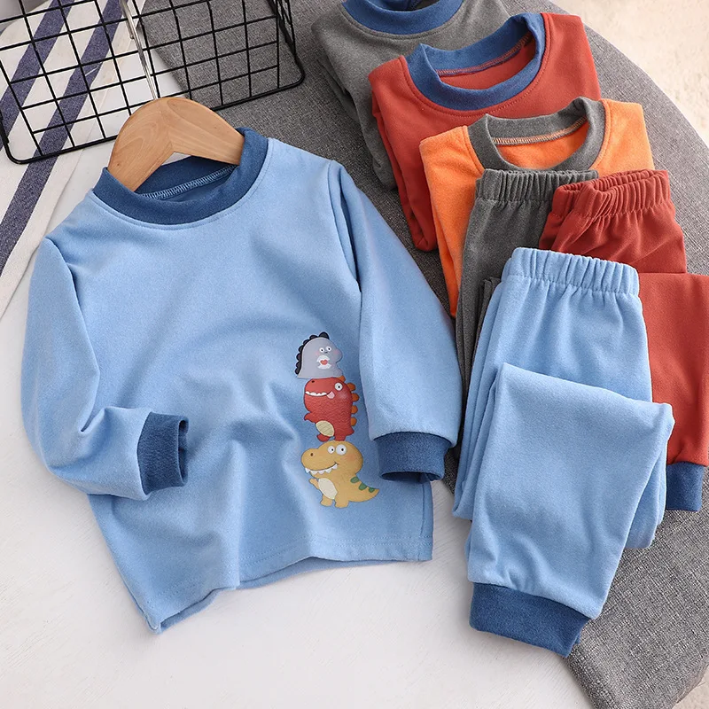 

Dinosaur Underwear Clothing Set For Toddler Baby Spring Autumn Long Sleeves T-shirt Pant 2 Piece Fashion Cute Kids Child Clothes