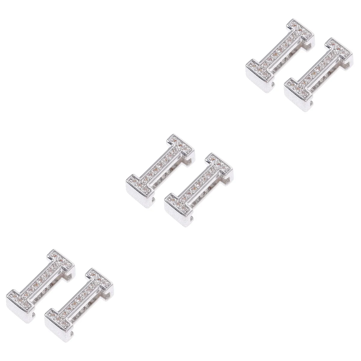 

Watch Strap Accessories Band I Shaped Diy Decor Alphabet Ring Watchband Holder Metal Alloy Sparkling Fastener Keeper Rhinestone