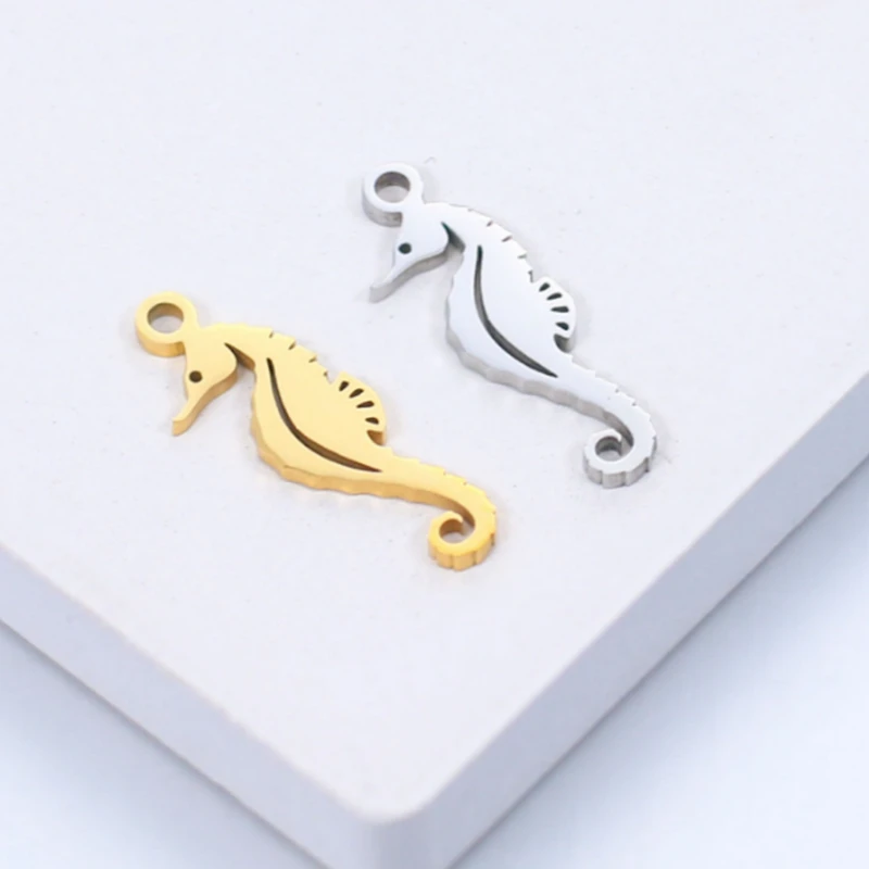 

Подвески из нержавеющей стали с зеркальной полировкой морского конька, 20 шт.