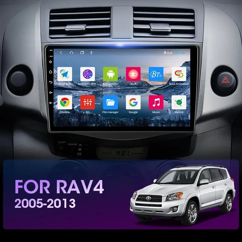 9 &quotAndroid 13 Автомобильный радиоприемник для Toyota RAV4 Rav 4 2005-2013 Apple Carplay Мультимедийный
