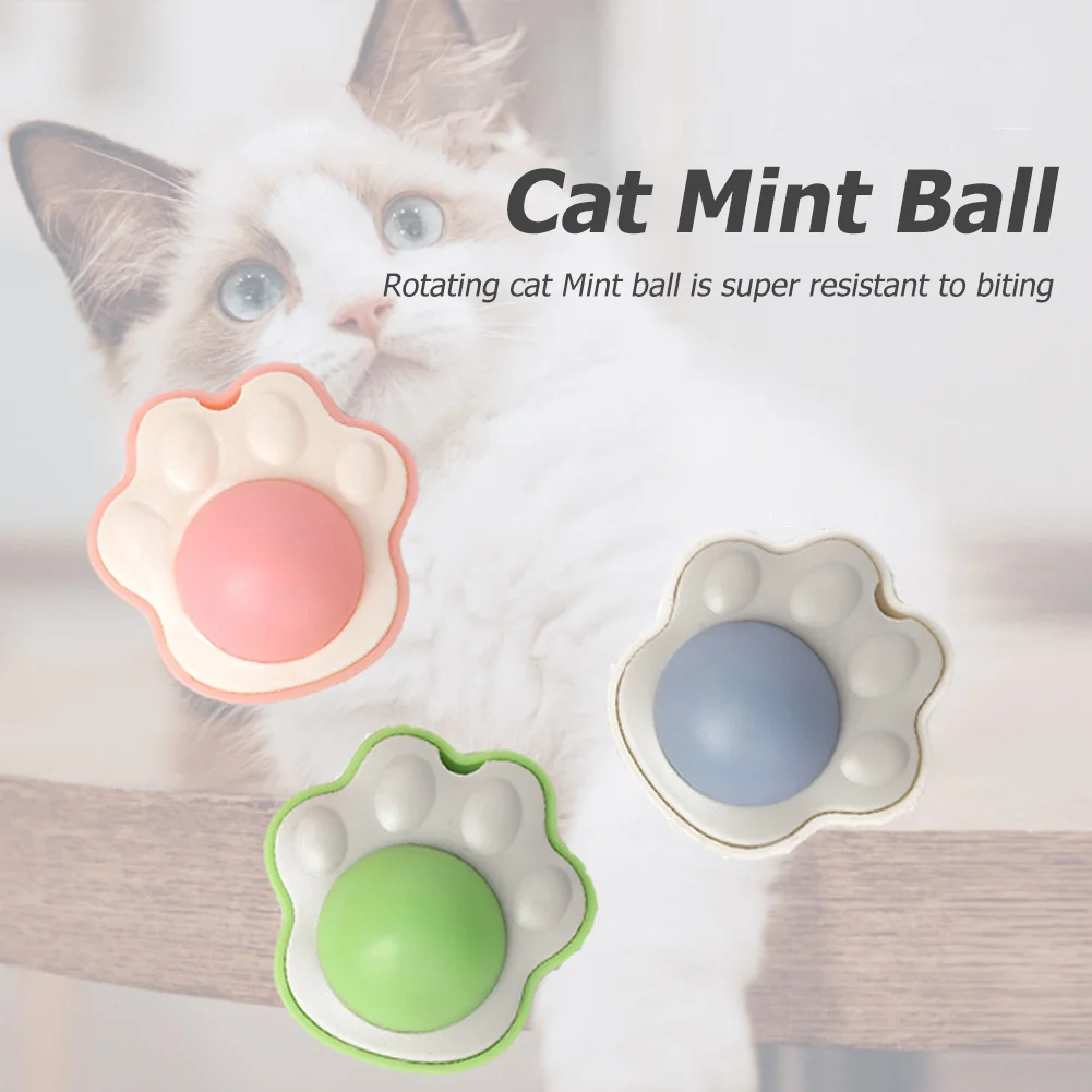 

Кошачья мята настенная, сферический шар для чистки зубов, вращающаяся игрушка для кошачьей мяты, товары для домашних животных, угощение на с...