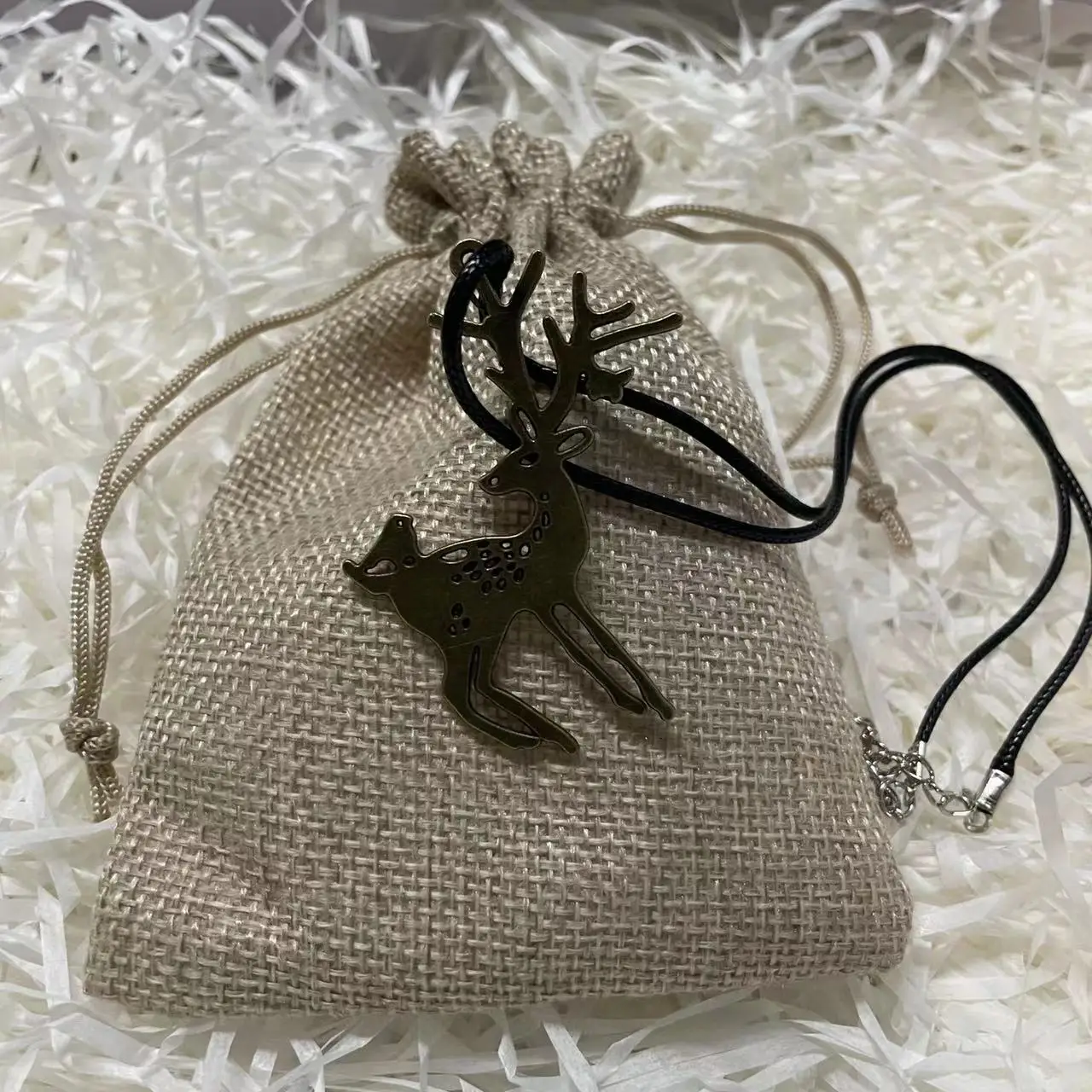 Ожерелье с подвеской в виде оленя птицы Рождественский подарок на день рождения