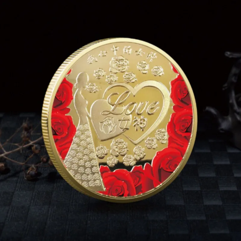 

Lucky Love Collection Coin Love Commemorative Coin Love Coin Wedding Articles Commemorative Medal Gilt Badge
