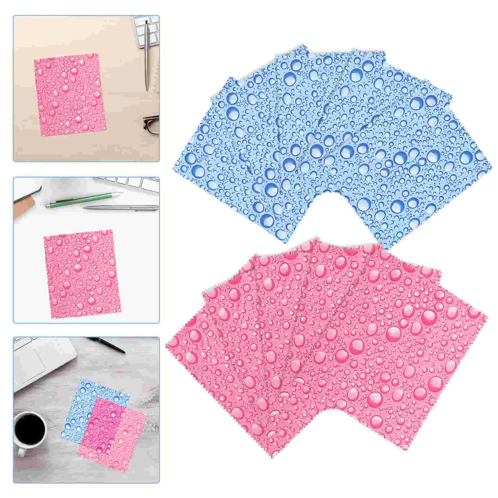 

10 Pcs Spectacle Wipes Eyeglass Cleaner Glasses Cleaning Cloth Lens Fabric Polishing Cloths Small Compact