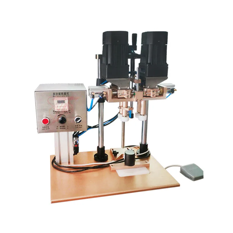 

Semi automatic plastic bottle cap twist off sealing capping machine