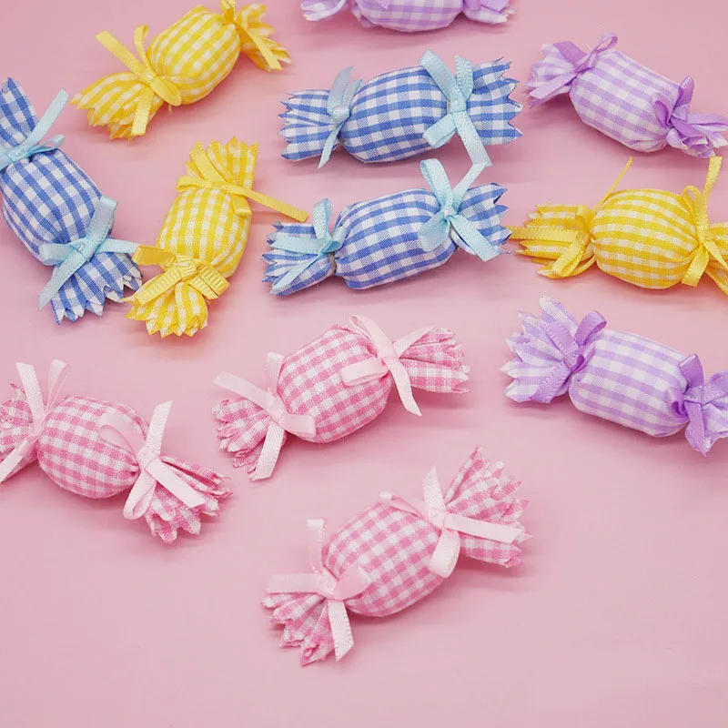 

14Pcs Pure Hand-stitched Candy Diy Crafts Decal Hairpin Accessories Clothing Patch Cake Insert Tag Ornament