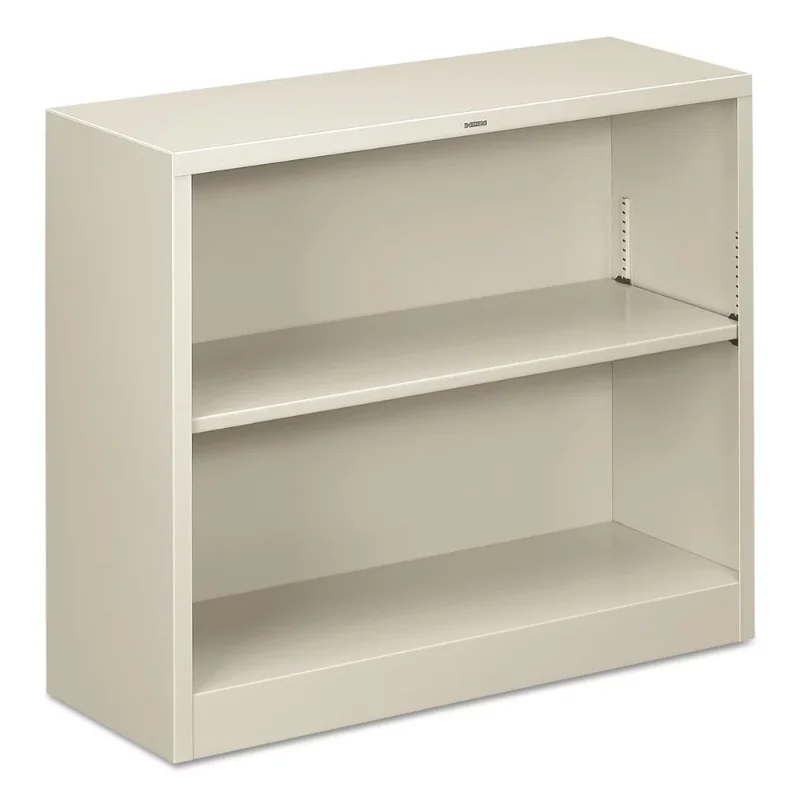 

Metal Bookcase, Two-Shelf, 34-1/2w X 12-5/8d X 29h, Light Gray