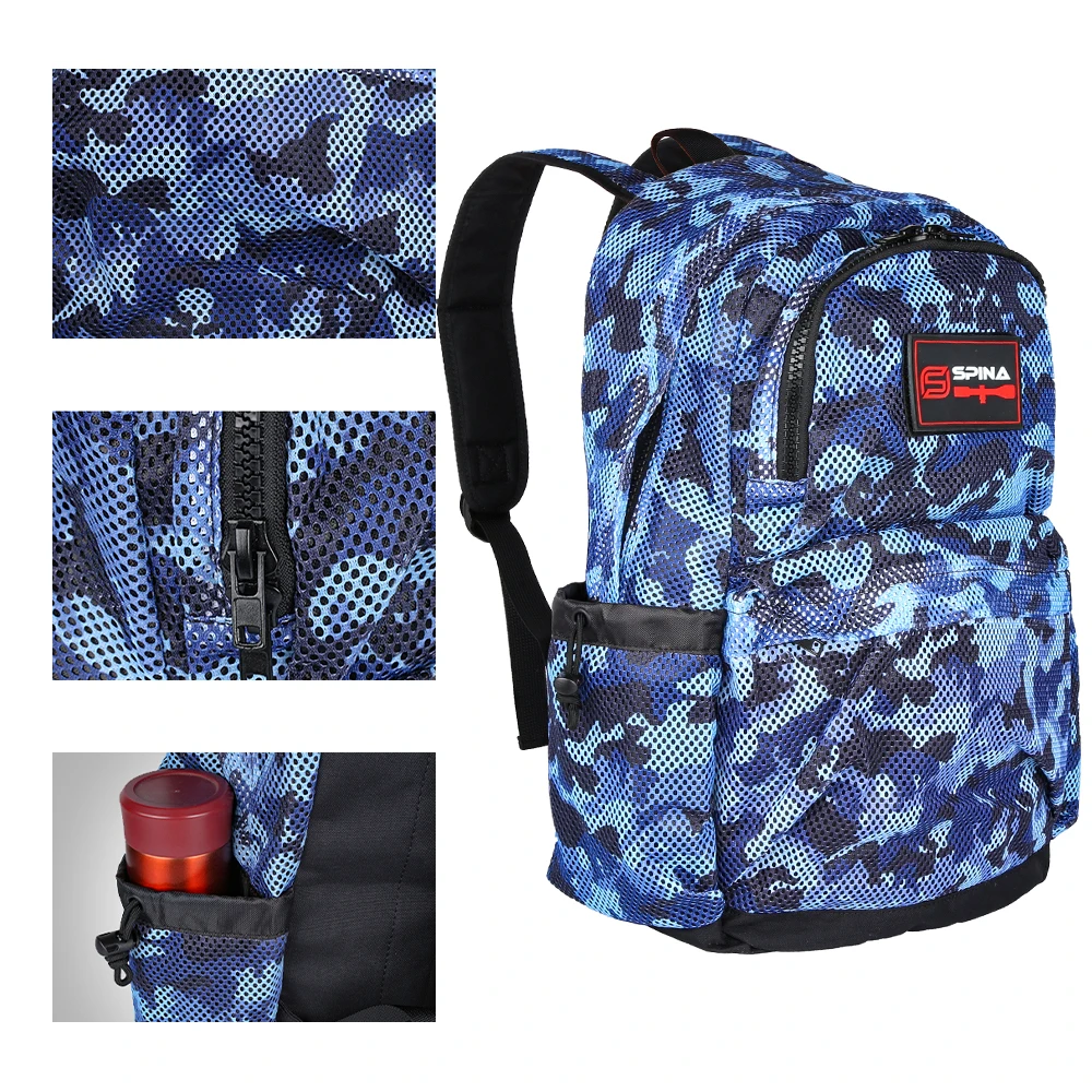 

SPINA 30L Large Capacity Backpack Outdoor Hiking Shoulders Bag Nylon Mesh Lightweight Knapsack