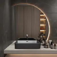 Glass Backlit Bathroom Mirror Smart Wall Mounted Toilet Large Vanity Bathroom Mirror With Lights Design Espelho Makeup Tables