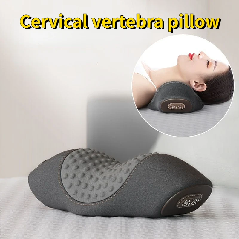 

Cervical Vertebra Spine Massage Neck Pillow Assist Sleep Constant Temperature Heating Traction Prevent Cervical Pain