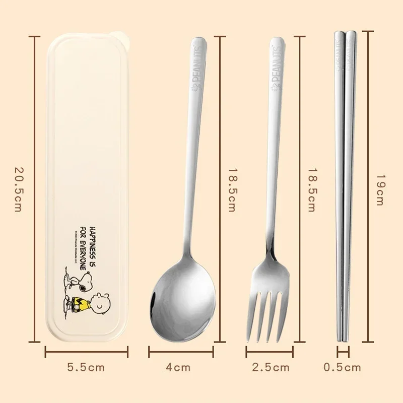 Портативный набор столовых приборов Snoopy для кемпинга столовая посуда из