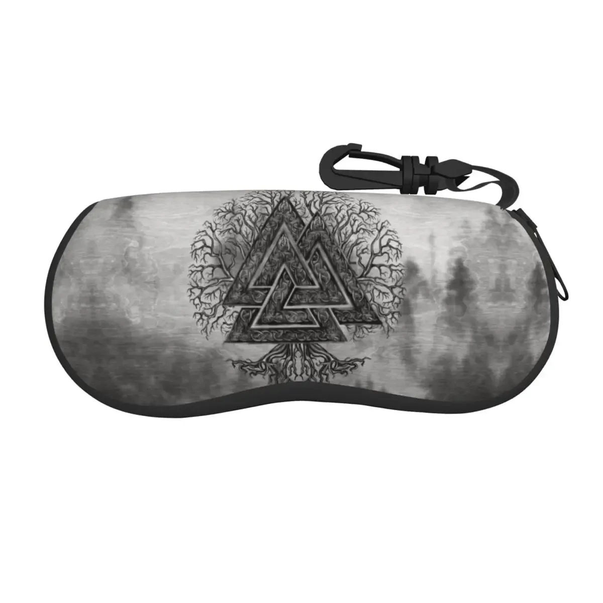 

Valknut And Tree Of Life Yggdrasil Sunglasses Case Neoprene Zipper Viking Norse Shell Eyeglass Case Protective Box For Glasses