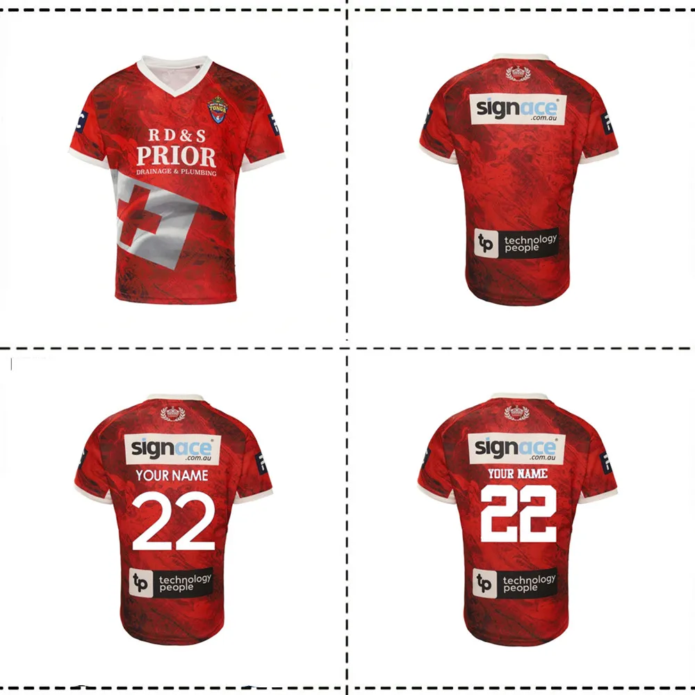 

Коллекция 2022 года, Tonga Home регби рубашка Джерси 2022/23 TONGA, Джерси для регби, короткий размер