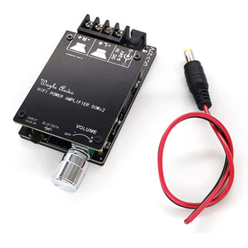 

ZK-502C Bluetooth плата цифрового аудиоусилителя TPA3116 50Wx2, стерео, каналов, мощность Hi-Fi, модуль усилителя