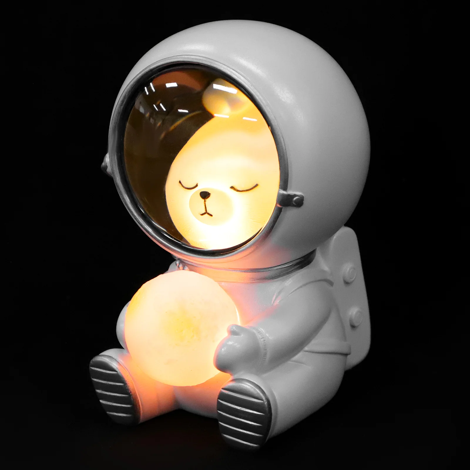 

1Pc Mini Night Lamp Spaceman Statue Resin Astronaut Ornament Desktop Decor