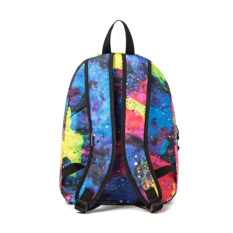 Unisex Printed Backpack Simple Pattern Bookbag Classic Travel Daypack for Laptop and Tablet, Rainbow