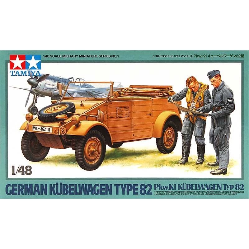 

Модель военного автомобиля Tamiya в масштабе 32501, модель немецкого автомобиля в масштабе Второй мировой войны Kubelwagen, тип 82