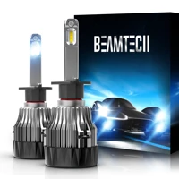 beamtech h1 led bulb 16000lm 70w 30mm heatsink base csp chips 6500k xenon white