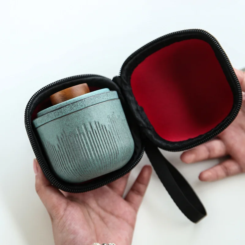 

Travel Kung Fu Tea Set Outdoor Car Quick Cup One Pot Two Or Three Cups Mini Carrying Bag Filter Tea Cup120ml