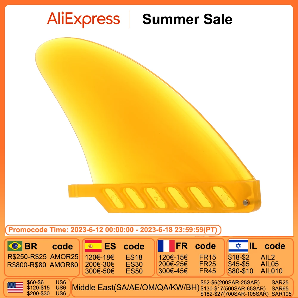 

Surfboard TPU Fin 4.6 Inch / 3 Inch Soft Center Fin for Inflatable Paddle Board Surfboard Longboard Parts