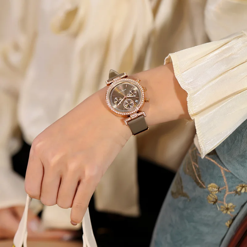 Elegant Dress Bracelet Watches Top Brand Luxury Stainless Steel Rose Gold Stylish Quartz Ladies Diamond Wrist Watch for Women enlarge