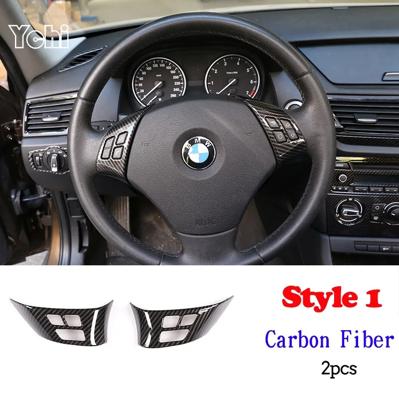 

Для BMW 1 3 серии E87 E90 E92 X1 E48 автомобильный чехол из углеродного волокна для рулевого колеса декоративная накладка рамка стикер автомобильные аксессуары