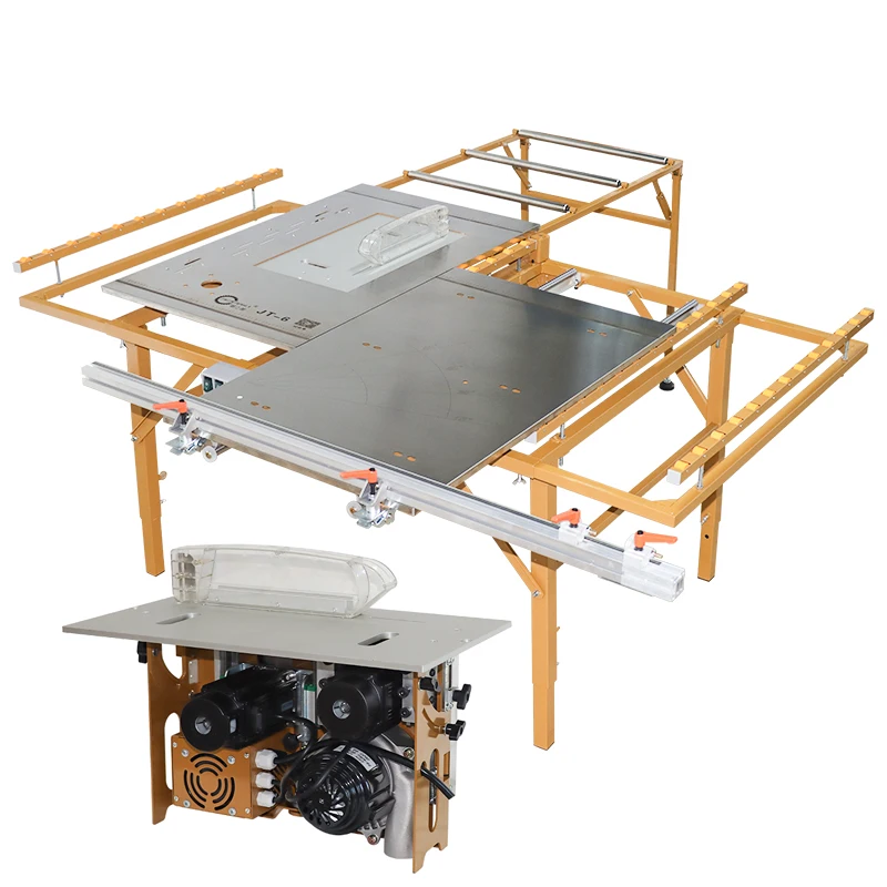 

Saw Table Bevel Cutting Woodworking Saw Multifunctional Brushless And Dustless Saw Precision Guide Rail Sliding Table Saw