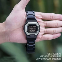 retrofit solid stainless steel watch band bracelet 16mm for c asio g lide series gbx100 ga100 ga110 dw5600 dw5000 men wristband