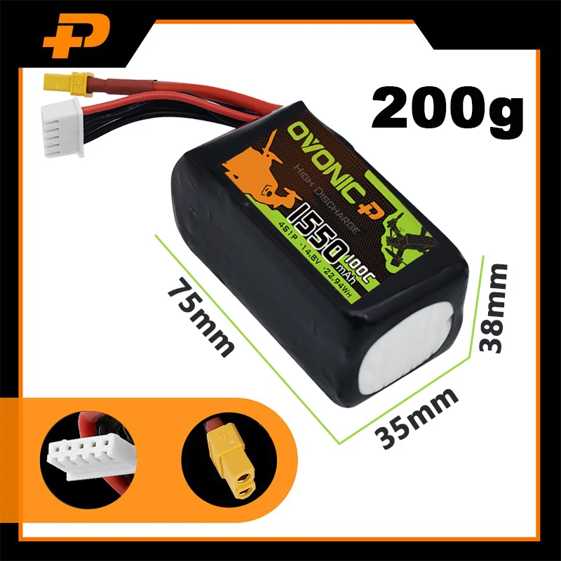 Ovonic 4S 14.8V 1550mAh 100C Lipo