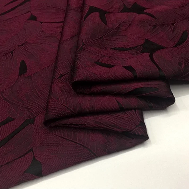 Жаккардовая ткань винтажное весенне-осеннее платье с темным узором в виде