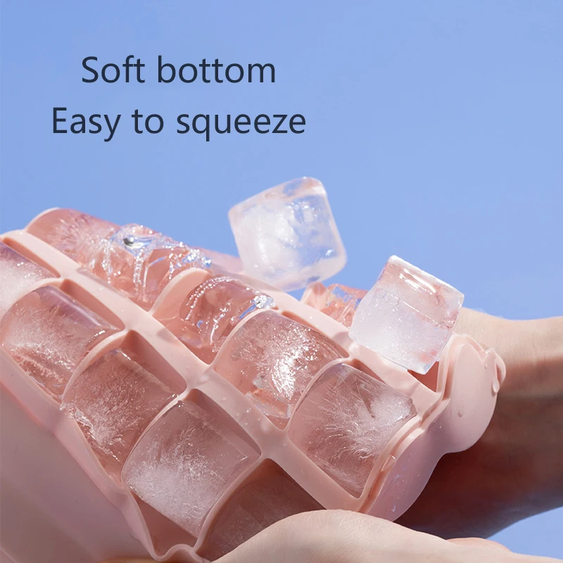 

Silicone Ice Tray Box With Lid Homemade Ice Hockey Artifact Home Freezer Fridge Mold Ice Cream Tools Kitchen Bar Tools