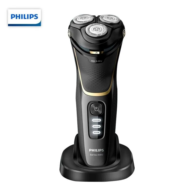 

Электробритва Philips серии 4000 для сухого и влажного бритья, гладкое бритье волос, 3D плавающее лезвие, моющаяся перезаряжаемая машинка для бритья бороды