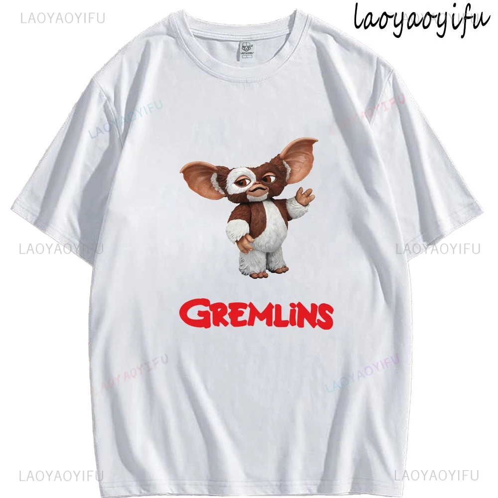 Шикарная футболка Kawaii с принтом Gremlin Gizmo повседневная хлопковая одежда мужская и