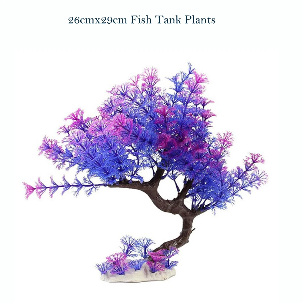 

Большие Подводные аквариумные растения, декоративное растение с имитацией воды для аквариума, ландшафтный декор, большая основа, 26 х29 см