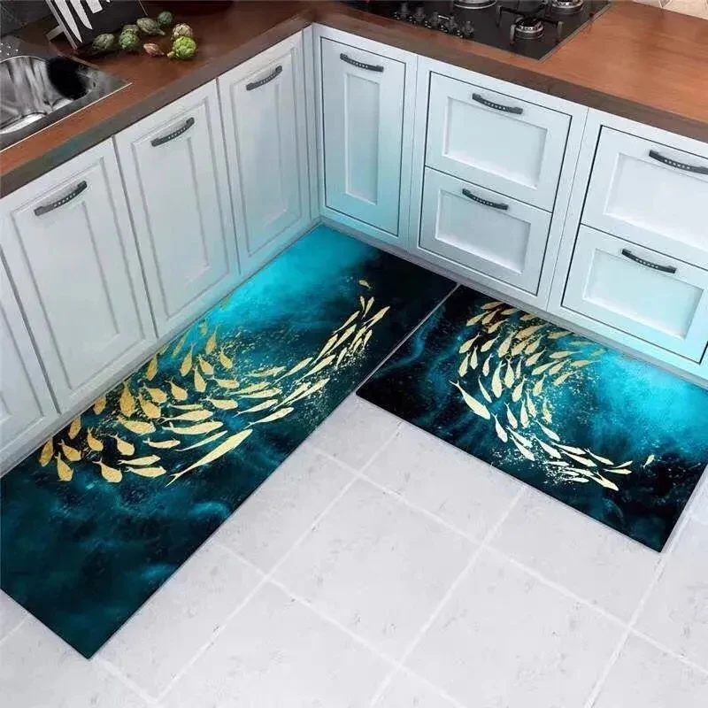 

Kitchen Mat for Floor Long Strip Bedroom Soft Area Rugs Entrance Doormat Washable Non-slip Hallway Balcony Carpet Bathroom Mat