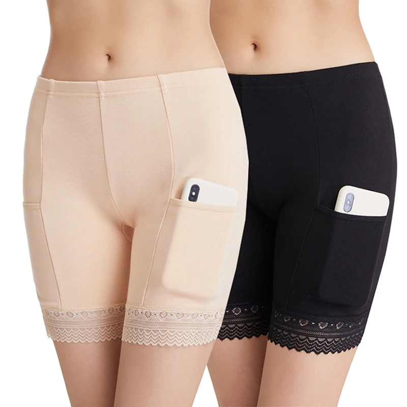 

Sexy Women Panties Seamless Safety Short Pants With Pockets Women's High Waist Stretch Shorts Briefs Slimming Underwear Lingerie