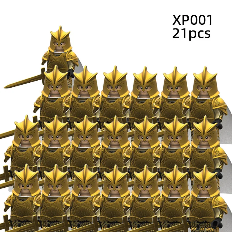 Конструктор MOC Thrones, золотой доспех, воин, гвардия, Джайме, Ланнистер, казаристан, Селми, мерйн, Тант, Мини фигурки героев, игрушки