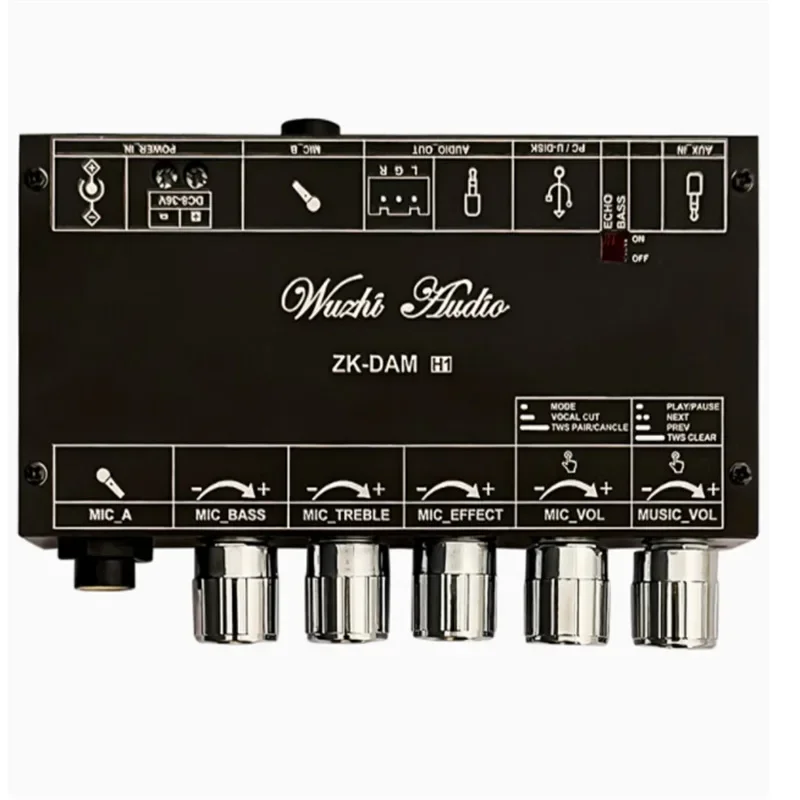 Dam h1karaokmixer предэффектор микрофоonekong пение с Bluetooth USB флэш-накопителем