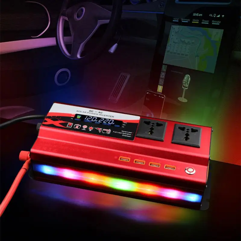 

Pure Sine Wave Inverter DC 12V/24V To AC 220V Voltage Voltage Converter Adapter Solar Inverter Outdoor Travel Portable Inverter