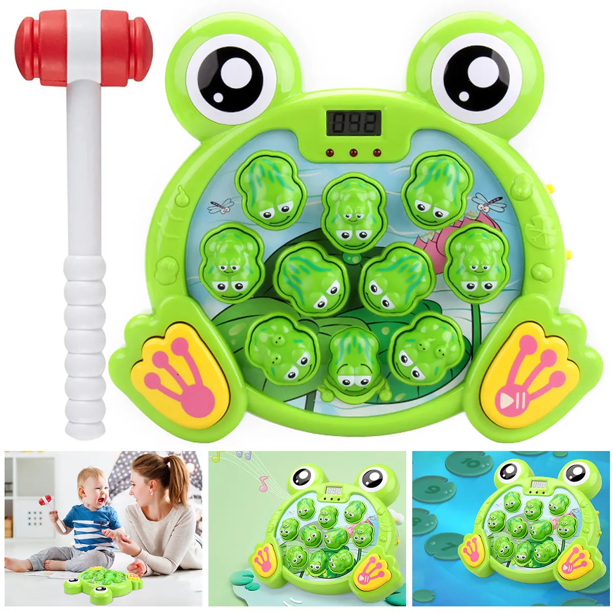 

Интерактивная игра Whack A Frogs, Обучающие активные Ранние развивающие детские игрушки, взаимодействие родителей и детей с костяшками