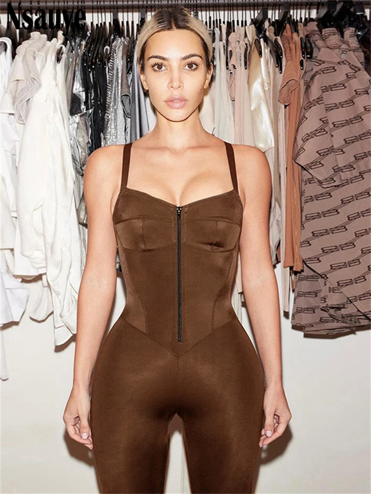 

Nsauye Autumn Streetwear Skinny Y2K Women Jumpsuit One Pieces Sport Fashion Sexy Club Outfits Rompers Body Tops Overalls 2022